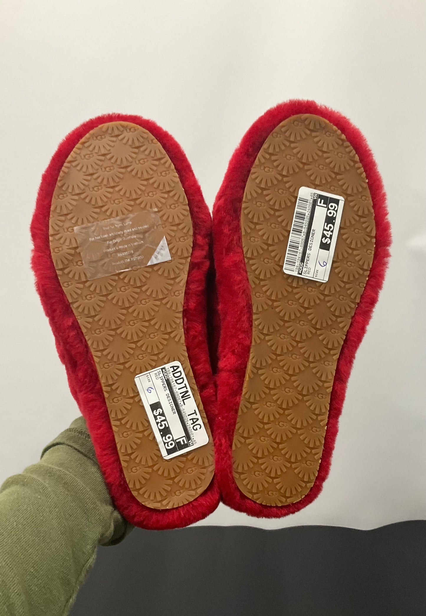 Slippers Designer By Ugg In Red