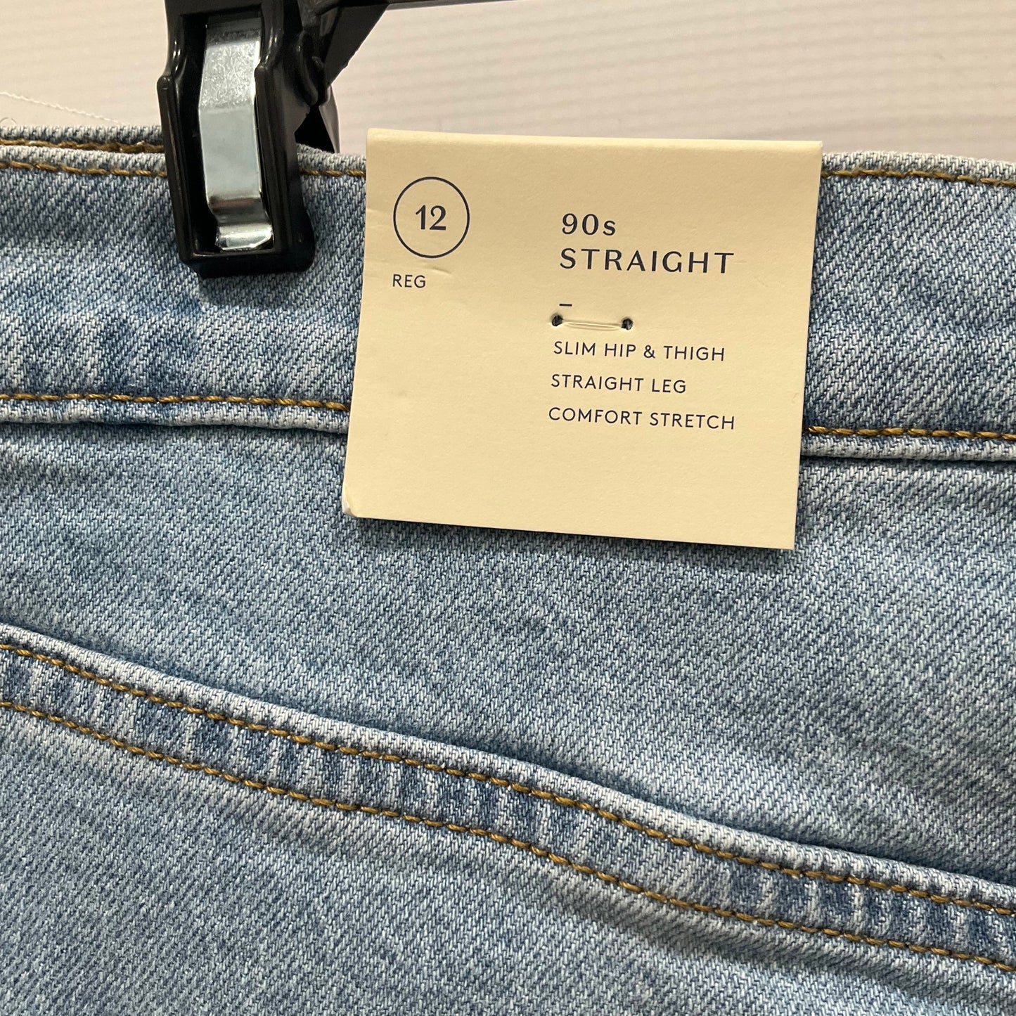 Blue Denim Jeans Straight Universal Thread, Size 12