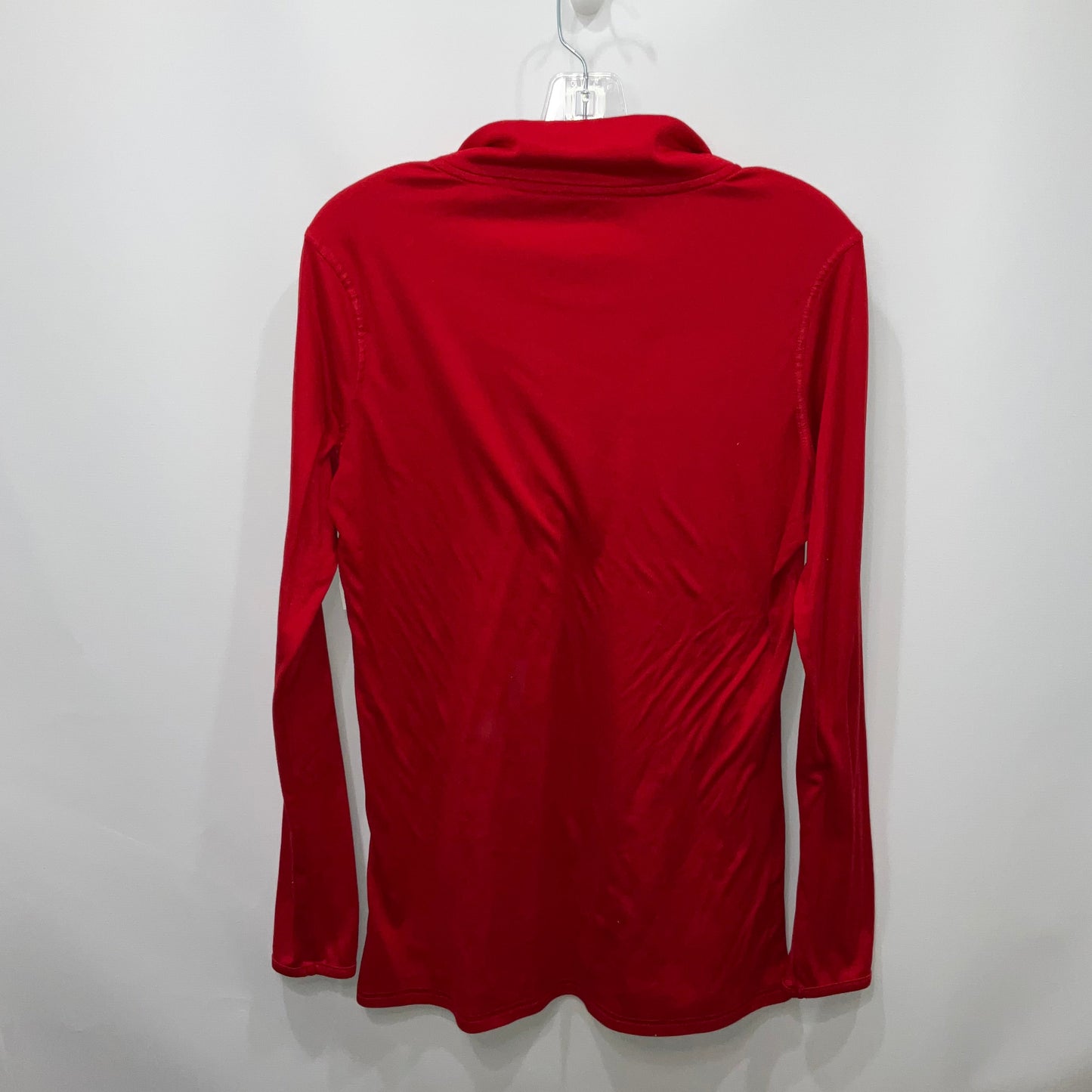 Red Athletic Top Long Sleeve Collar Clothes Mentor, Size Xl