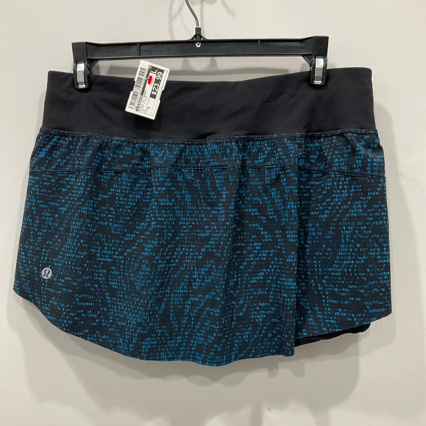 Athletic Skort By Lululemon In Black & Blue, Size: 6