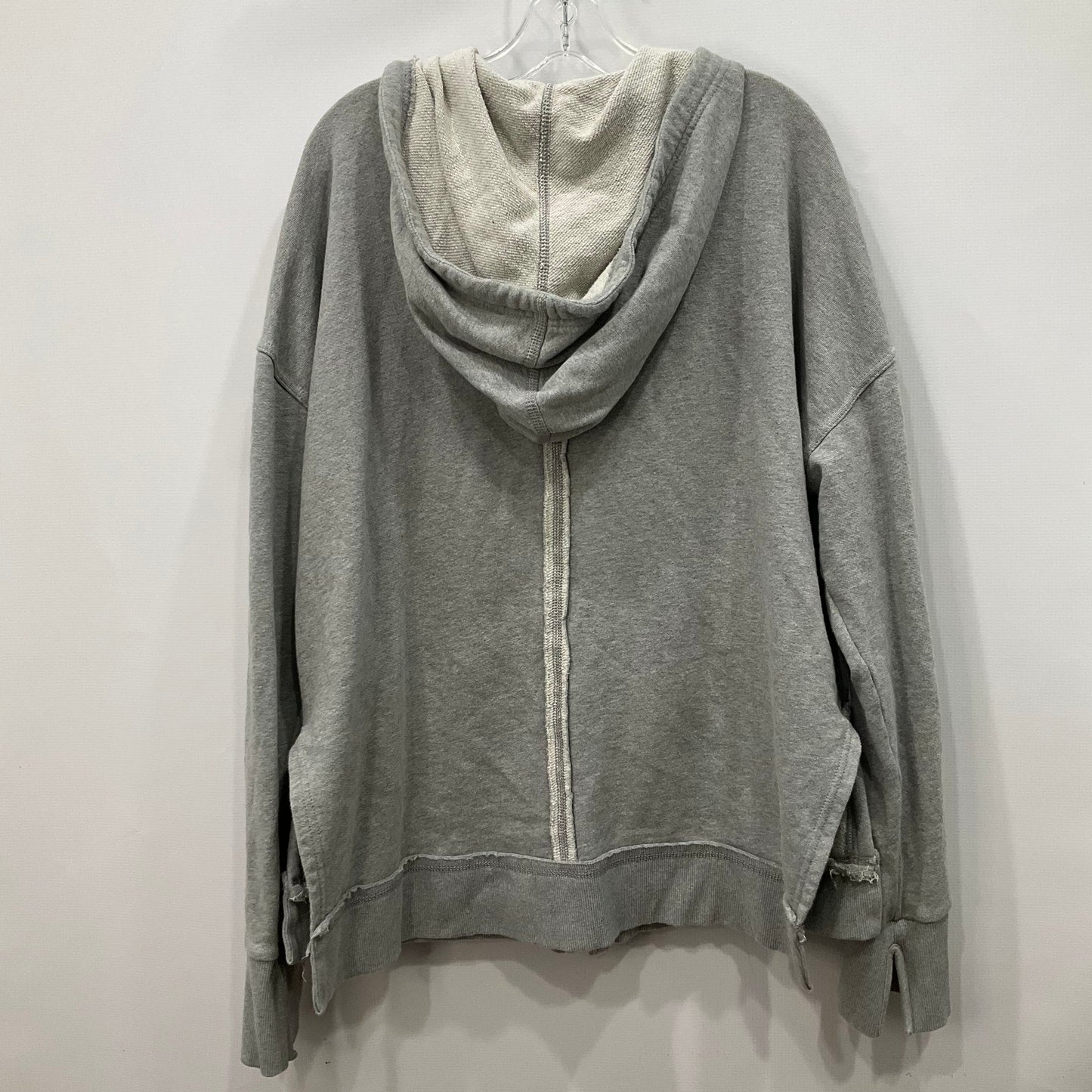 Sweatshirt Hoodie By Free People In Grey, Size: XL