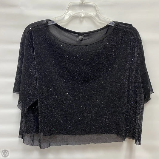 Top Short Sleeve By Shein In Black, Size: 1x