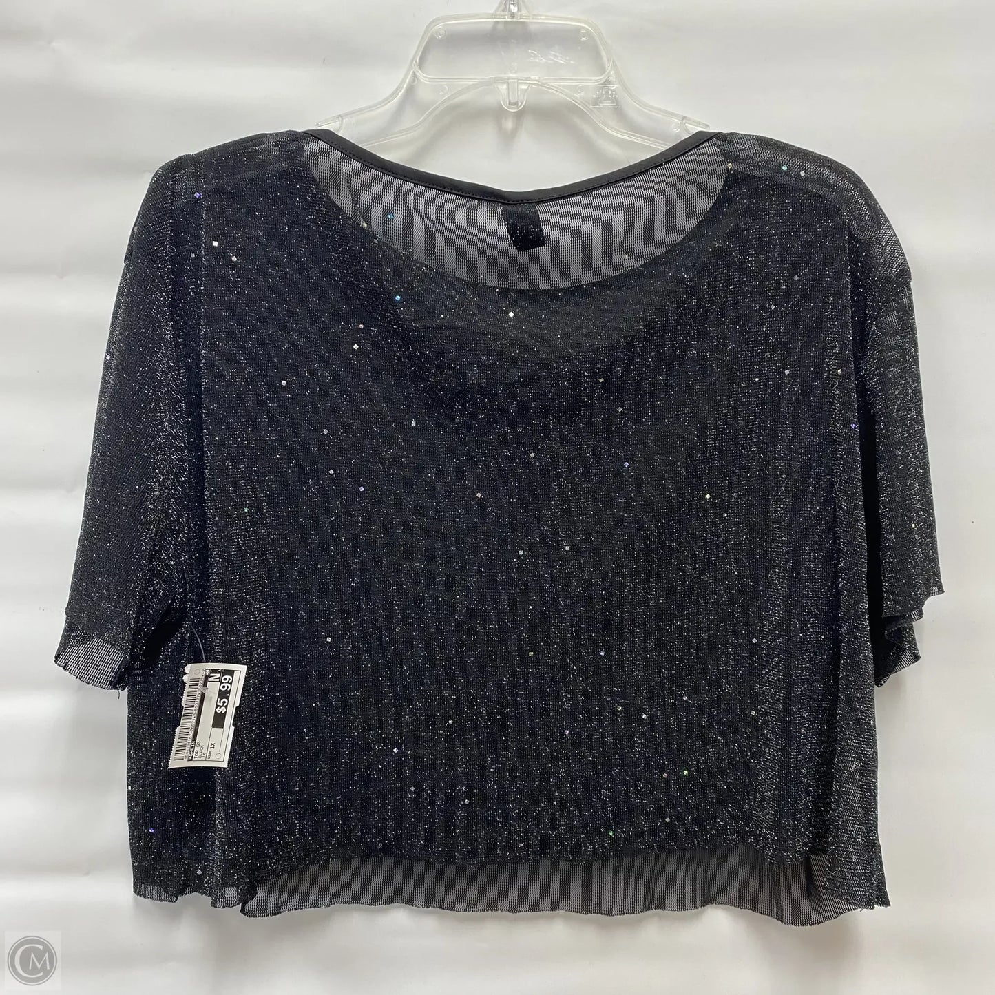 Top Short Sleeve By Shein In Black, Size: 1x