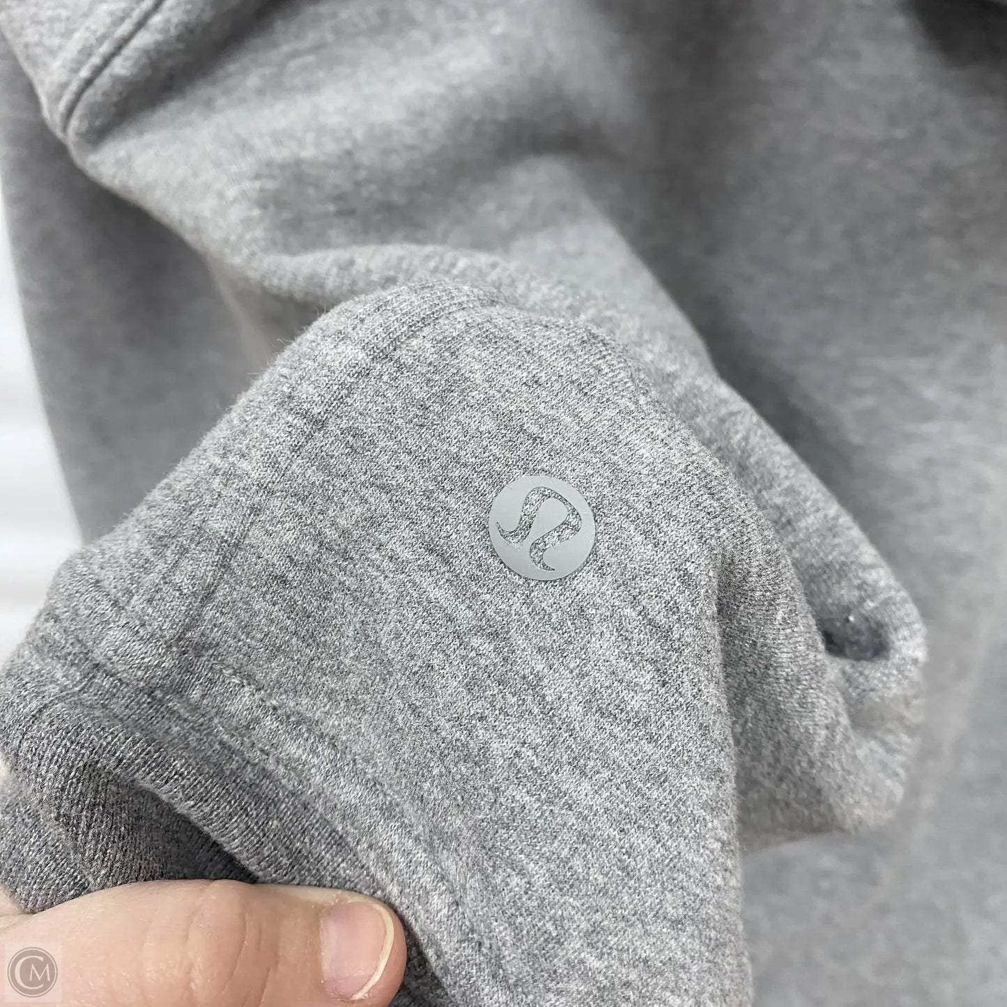 Sweatshirt Hoodie By Lululemon In Grey, Size: 10