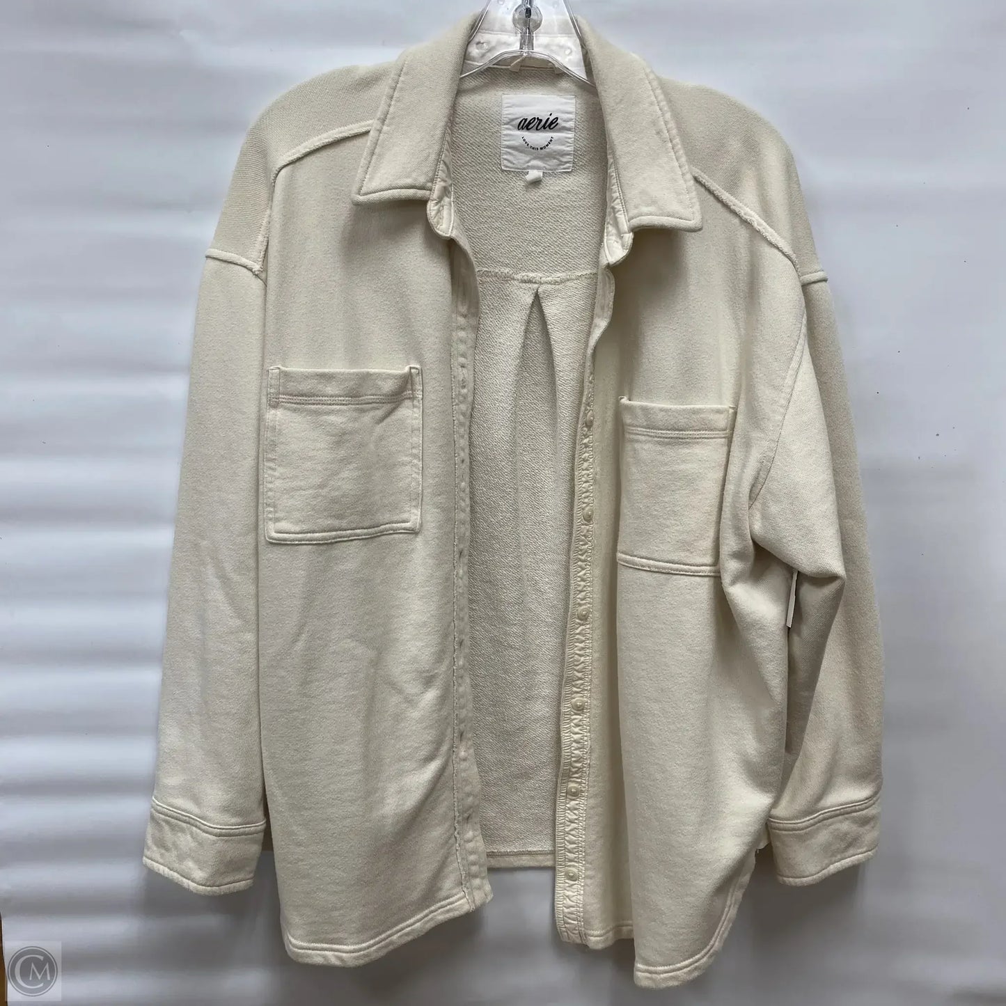 Jacket Shirt By Aerie In Cream, Size: S