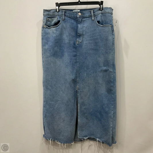 Skirt Midi By Kensie In Blue Denim, Size: 10