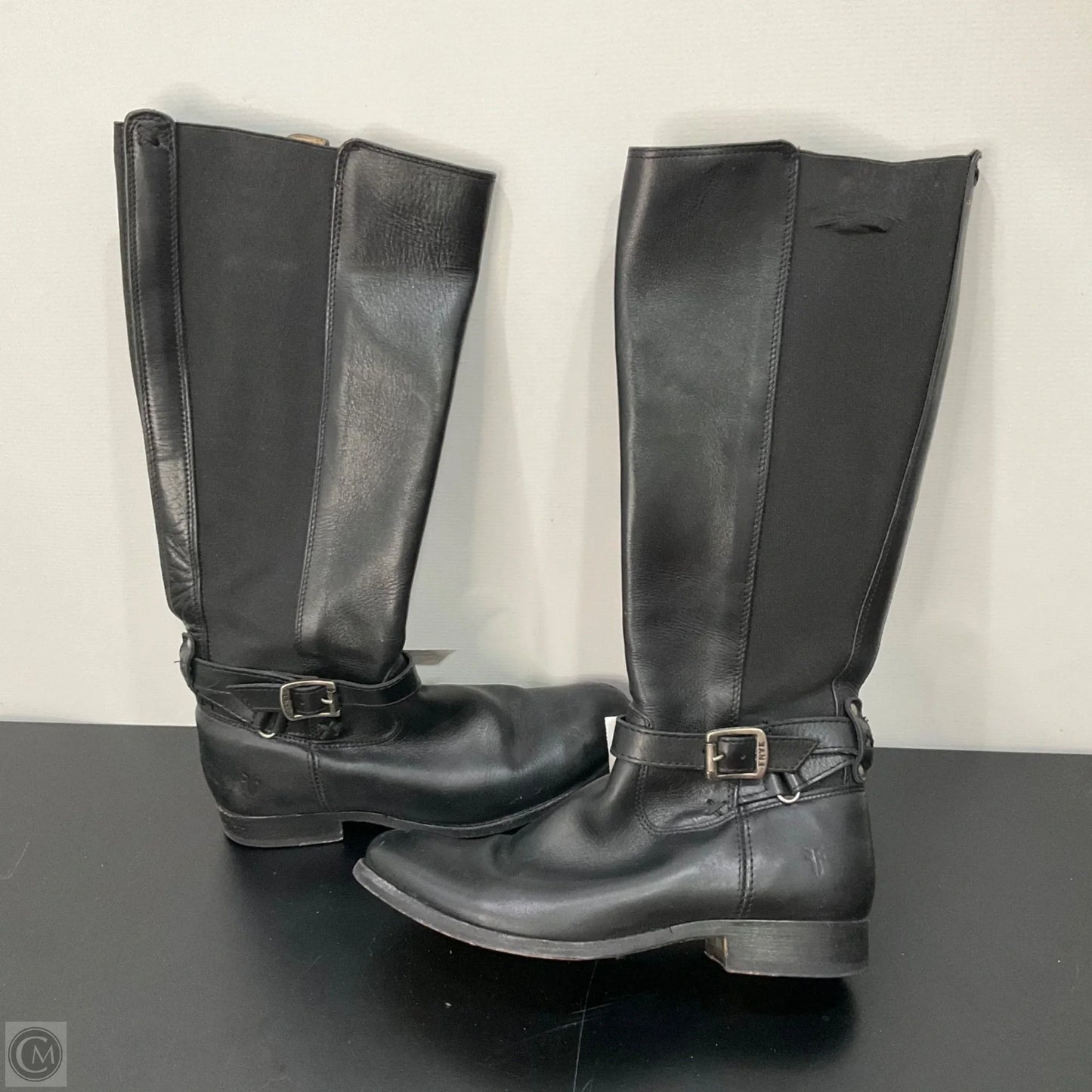 Boots Designer By Frye In Black, Size: 7.5