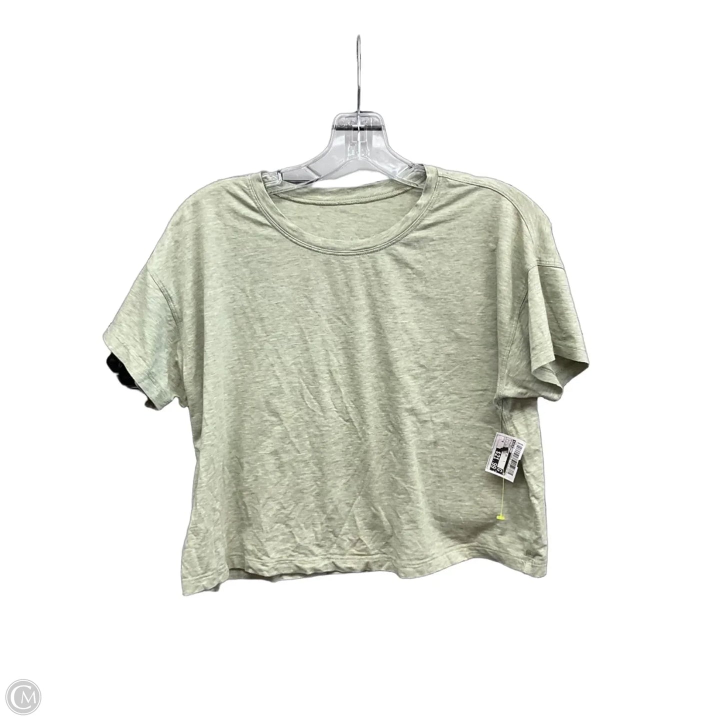 Athletic Top Short Sleeve By Lululemon In Green, Size: 8