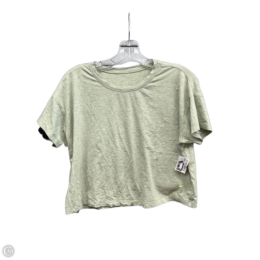Athletic Top Short Sleeve By Lululemon In Green, Size: 8