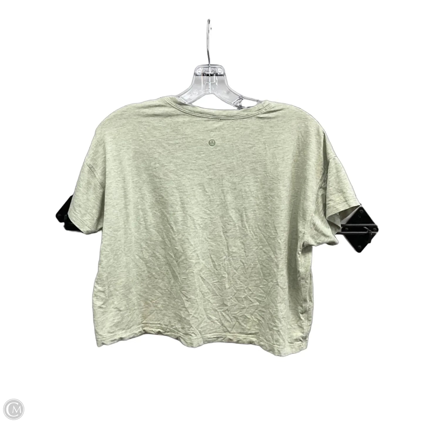 Athletic Top Short Sleeve By Lululemon In Green, Size: 8