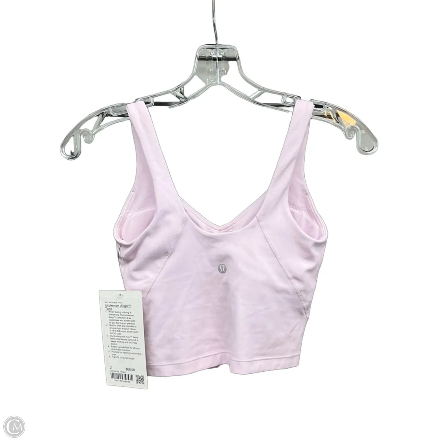 Athletic Tank Top By Lululemon In Pink, Size: 2