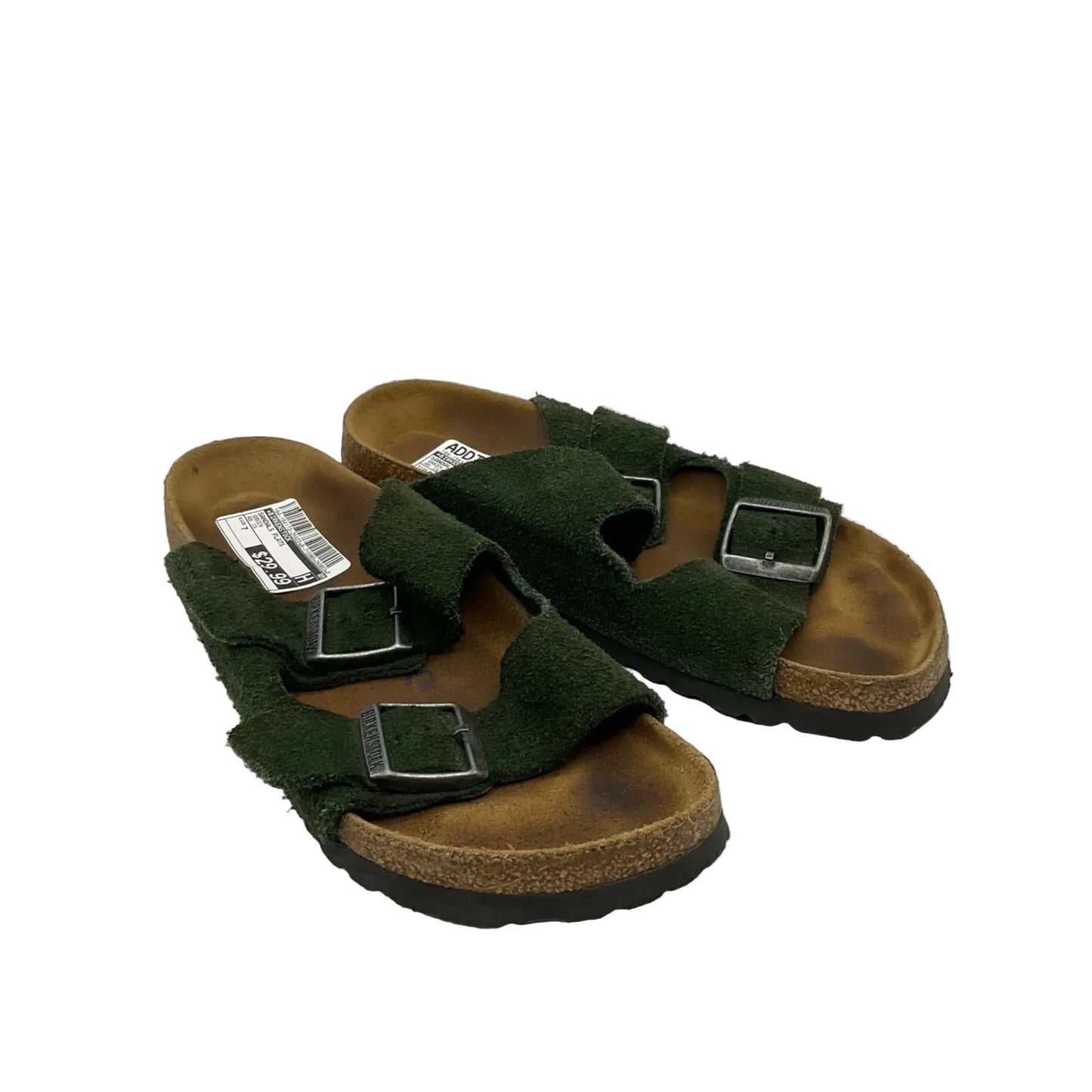 Sandals Flats By Birkenstock In Green, Size: 7