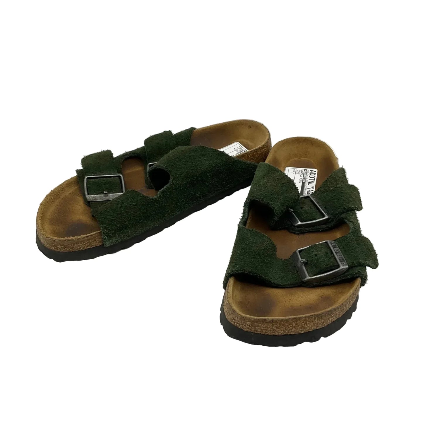 Sandals Flats By Birkenstock In Green, Size: 7