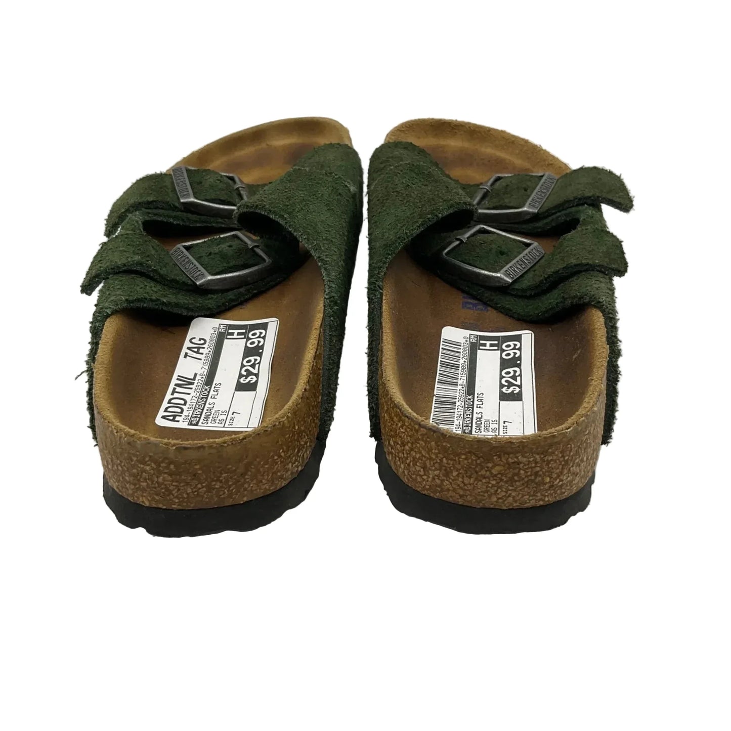 Sandals Flats By Birkenstock In Green, Size: 7