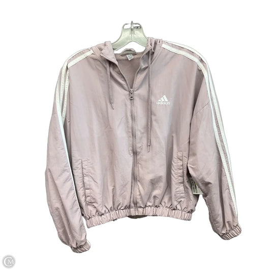 Athletic Jacket By Adidas In Purple, Size: S