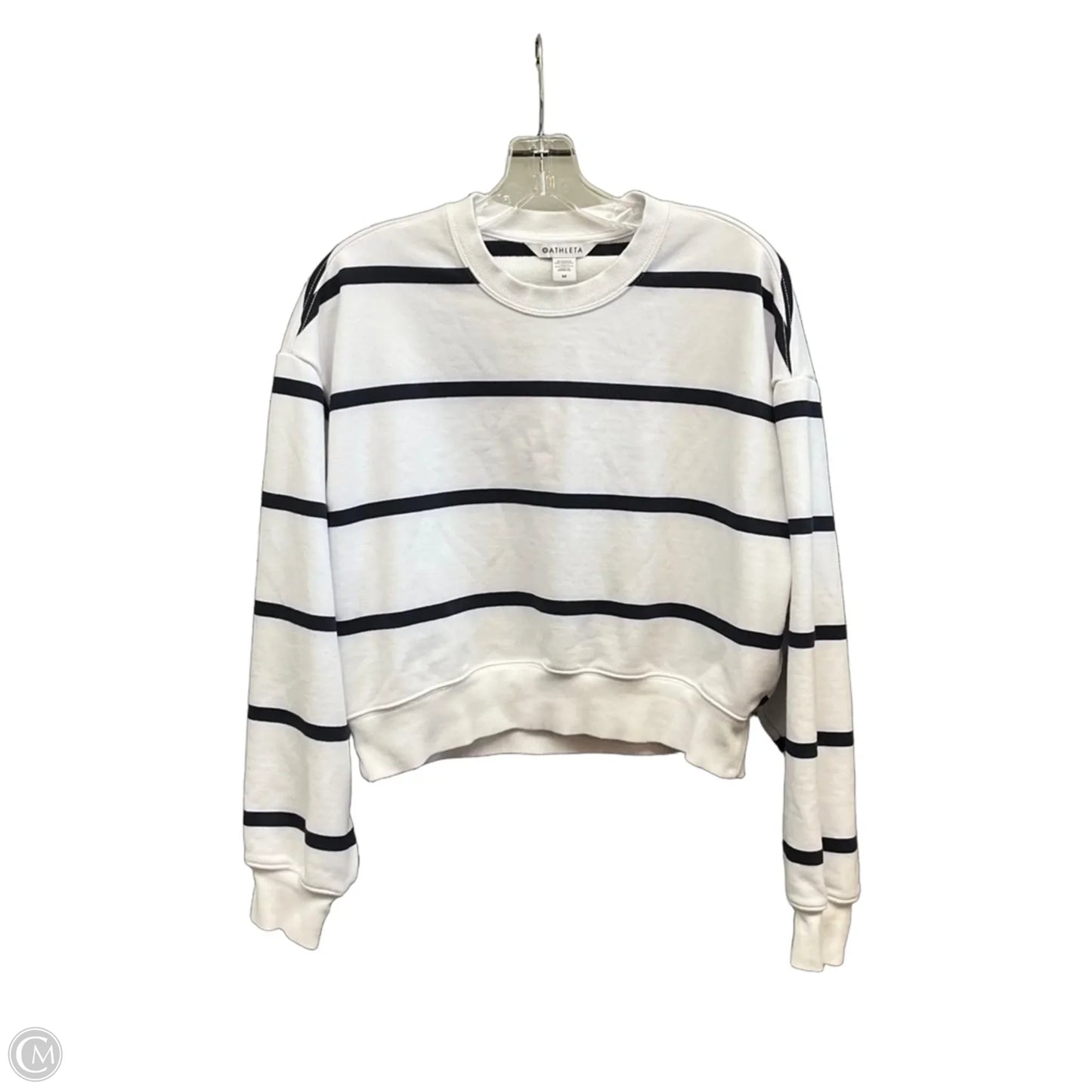 Sweatshirt Crewneck By Athleta In Striped Pattern, Size: M
