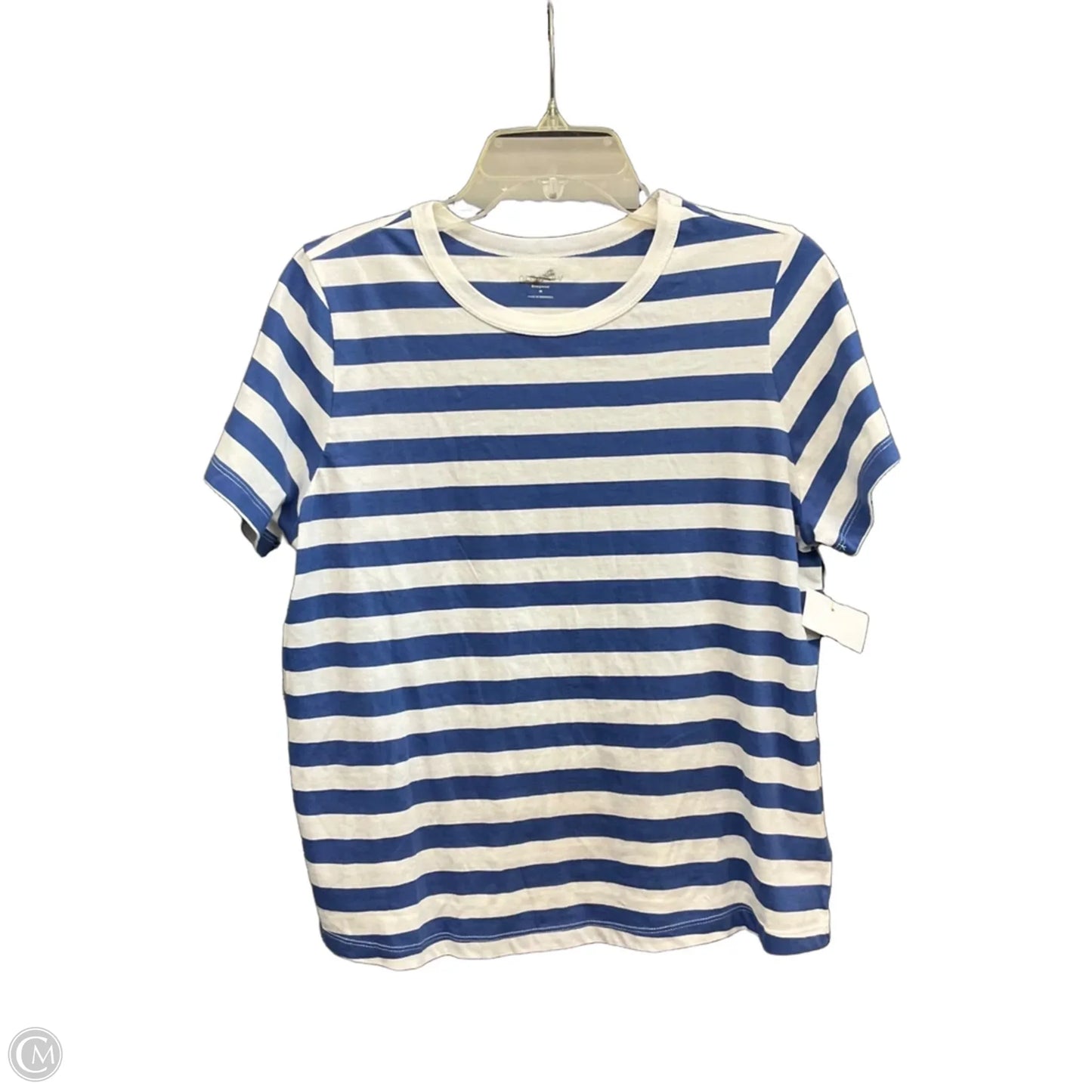 Top Short Sleeve Basic By Old Navy In Blue & White, Size: M