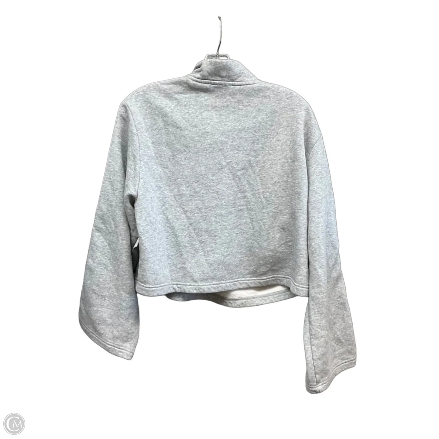 Sweatshirt Collar By Adidas In Grey, Size: M