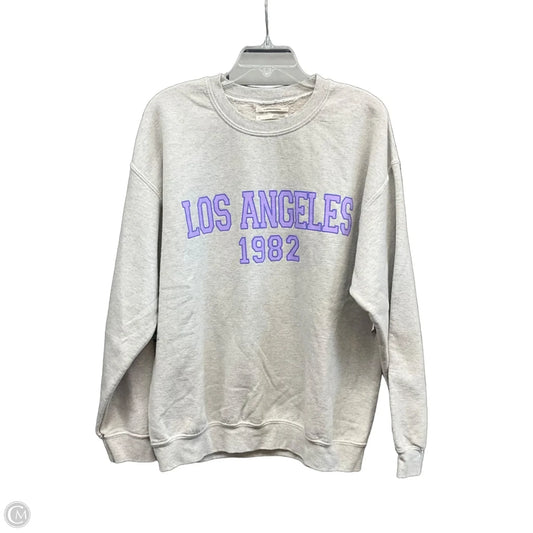 Sweatshirt Crewneck By Anthropologie In Grey, Size: S
