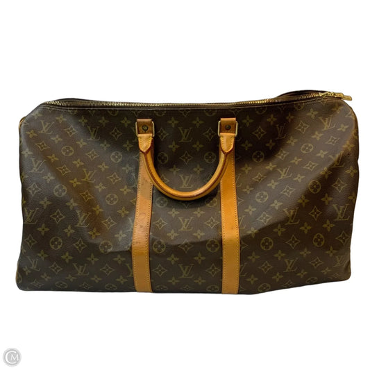 Keepall 55 Luxury Designer By Louis Vuitton, Size: Large