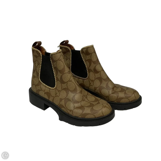 Boots Designer By Coach In Brown, Size: 6.5