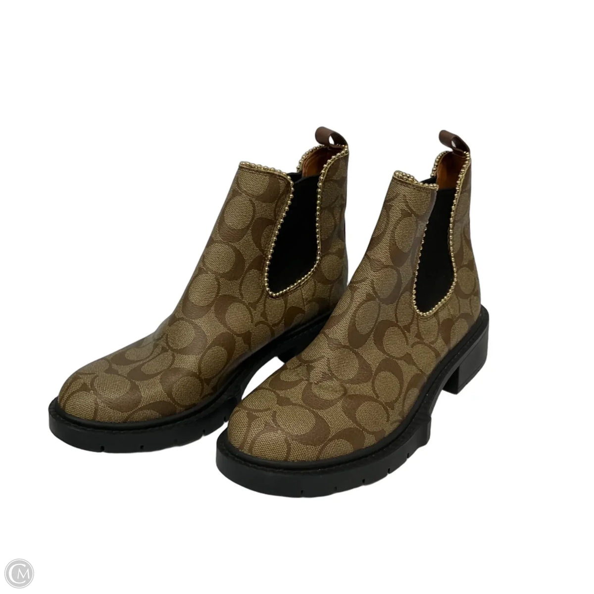 Boots Designer By Coach In Brown, Size: 6.5