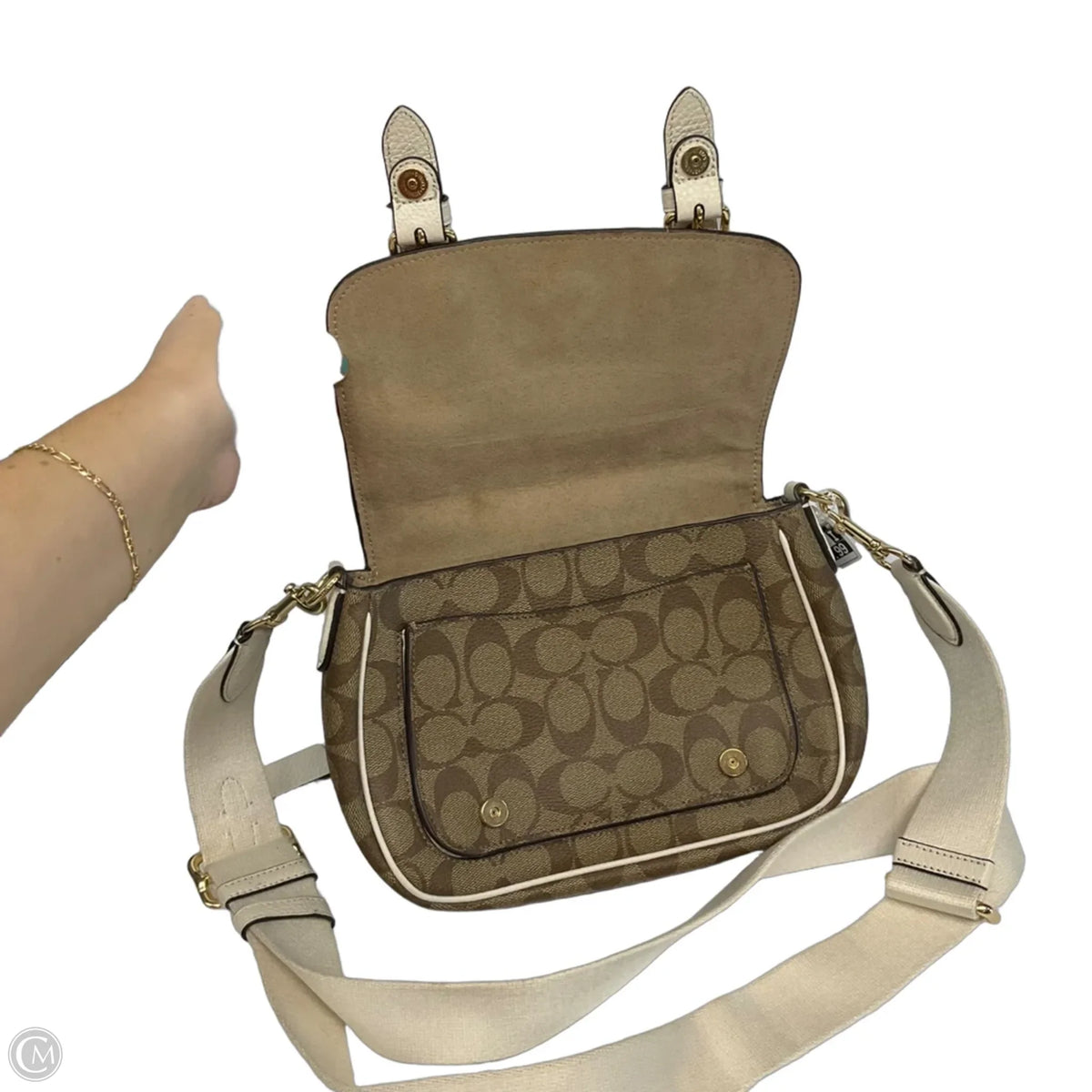 Crossbody Designer By Coach, Size: Medium