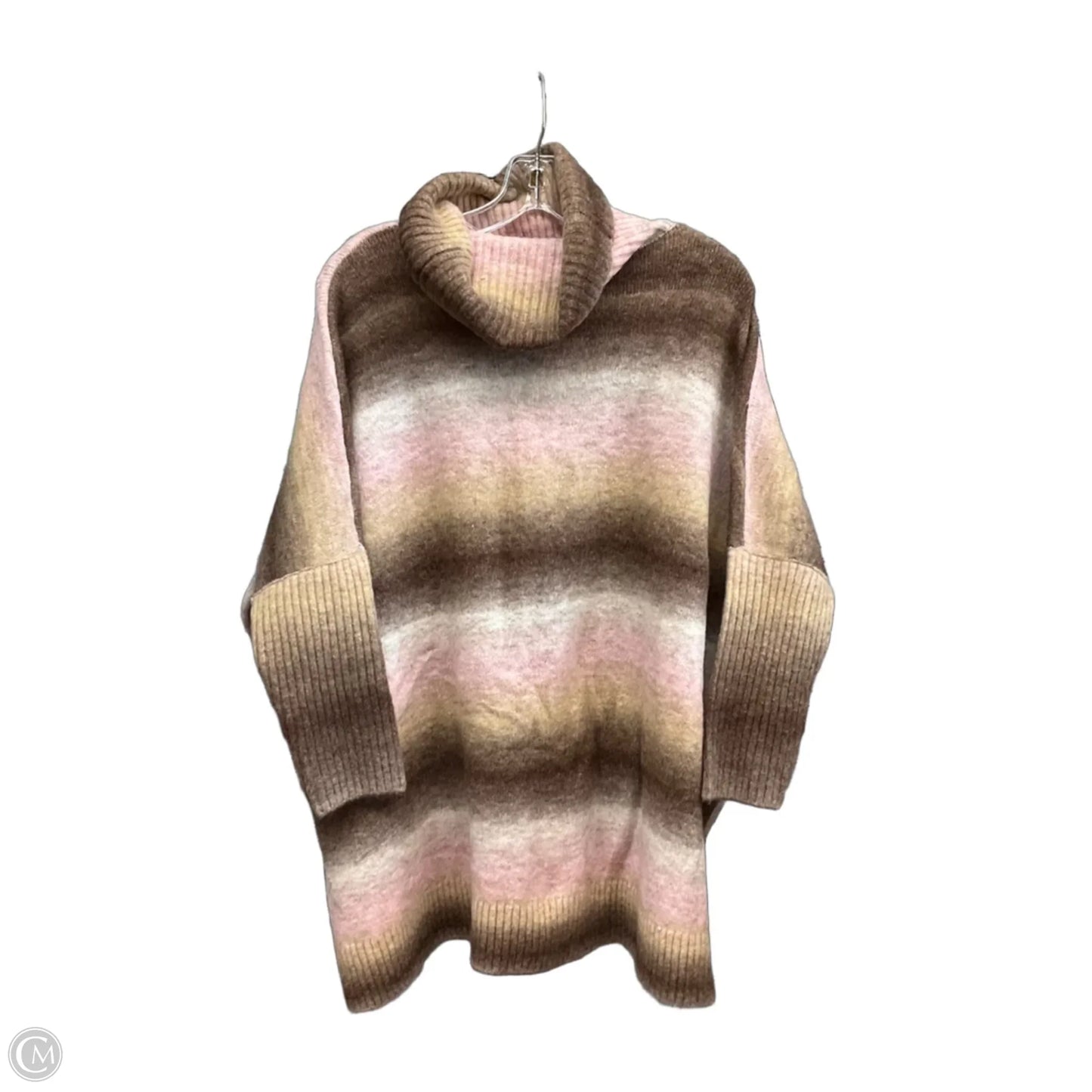 Sweater By Loft In Brown & Pink, Size: M