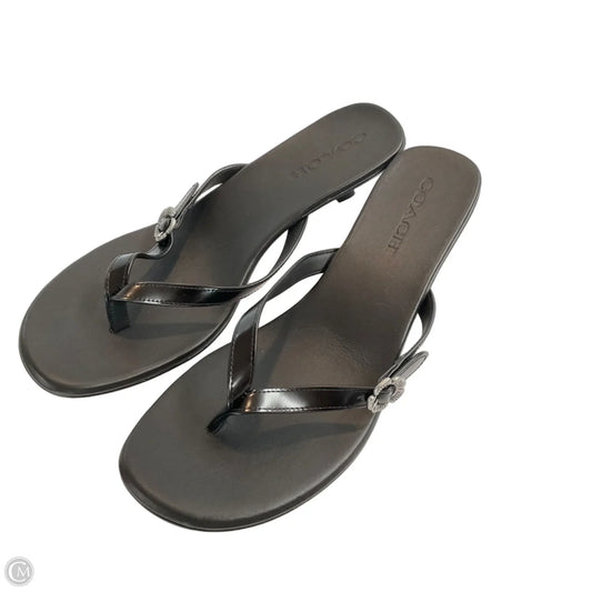 Sandals Designer By Coach In Black, Size: 9.5