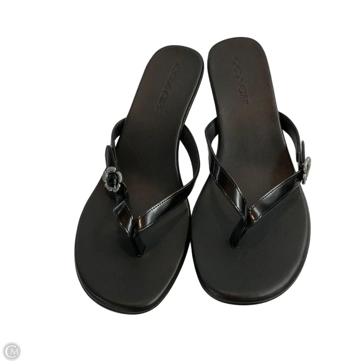 Sandals Designer By Coach In Black, Size: 9.5