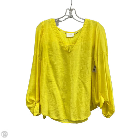 Top Long Sleeve By Maeve In Yellow, Size: S