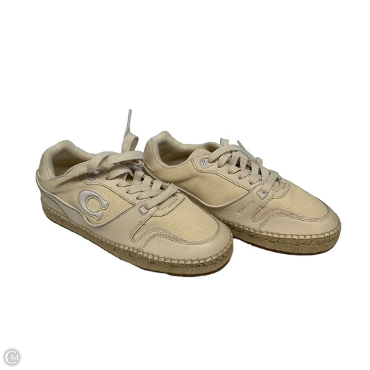 Shoes Designer By Coach In Cream, Size: 8