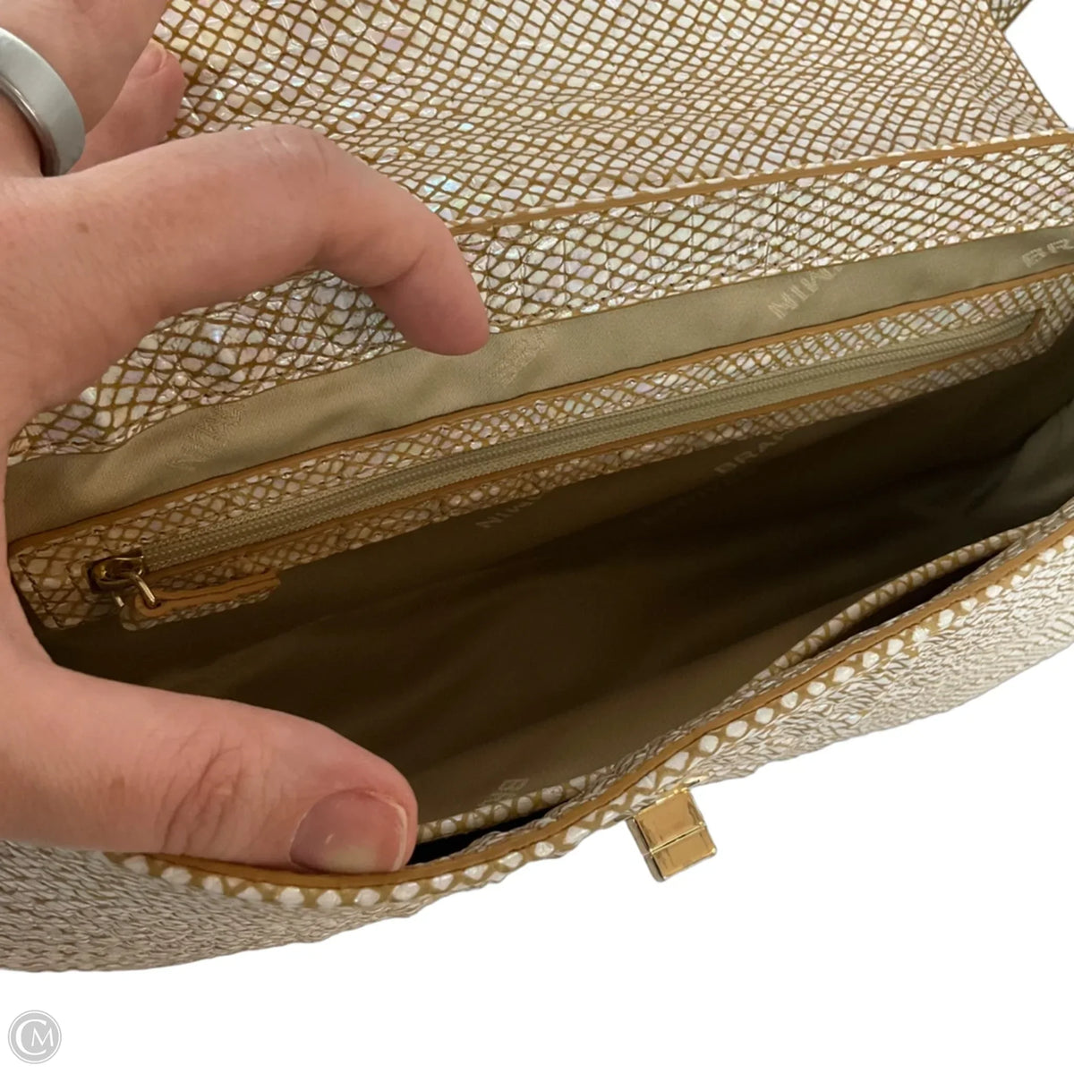 Handbag Designer By Brahmin, Size: Small