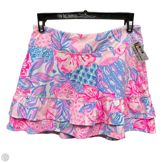 Skort Designer By Lilly Pulitzer In Blue & Pink, Size: Xs