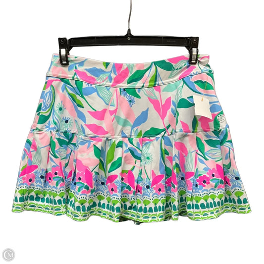 Skort Designer By Lilly Pulitzer In Green & Pink, Size: Xs