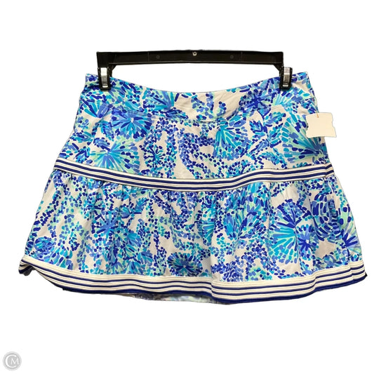 Skort Designer By Lilly Pulitzer In Blue & White, Size: Xs