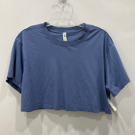 Athletic Top Short Sleeve By Lululemon In Blue, Size: 8