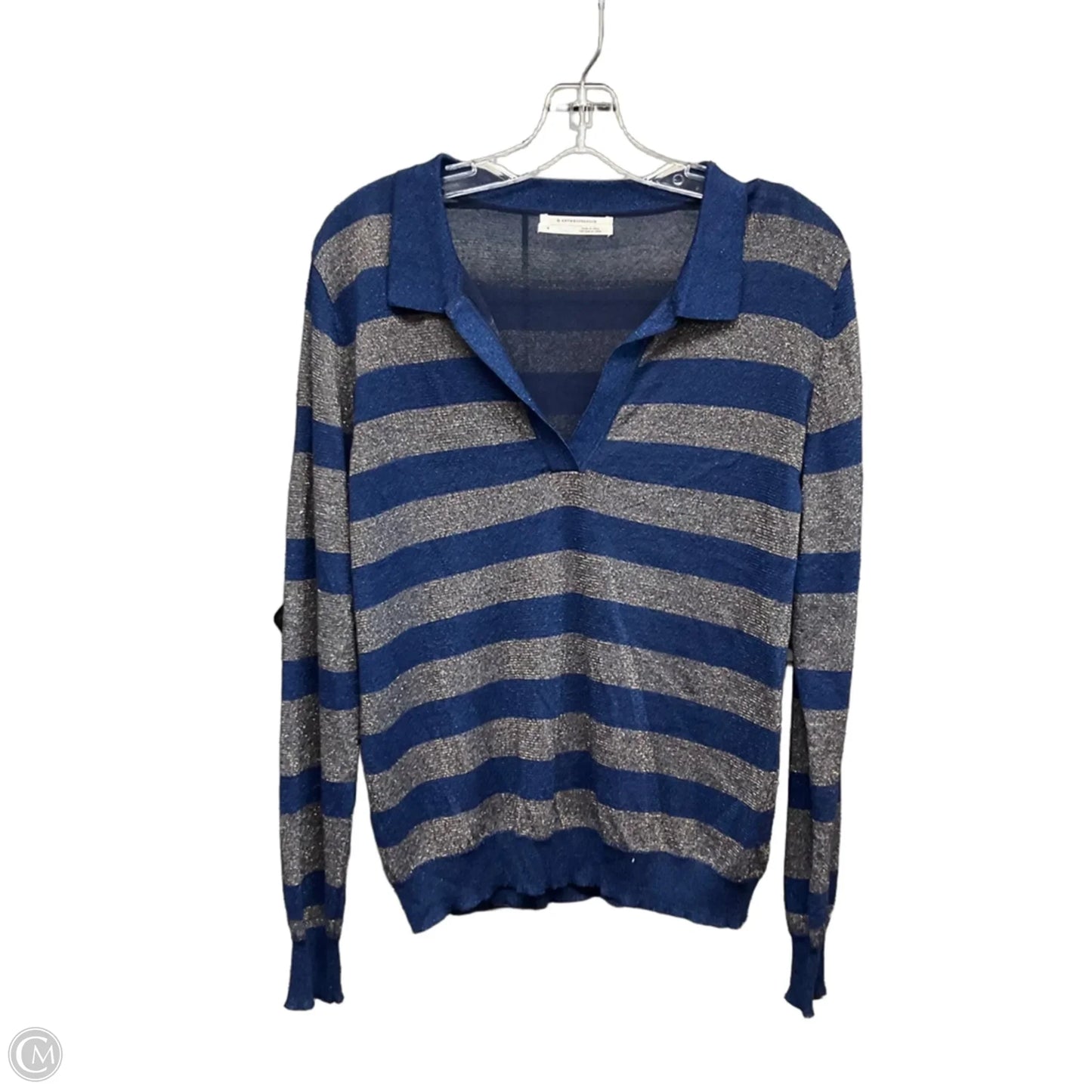 Top Long Sleeve By Anthropologie In Blue, Size: S