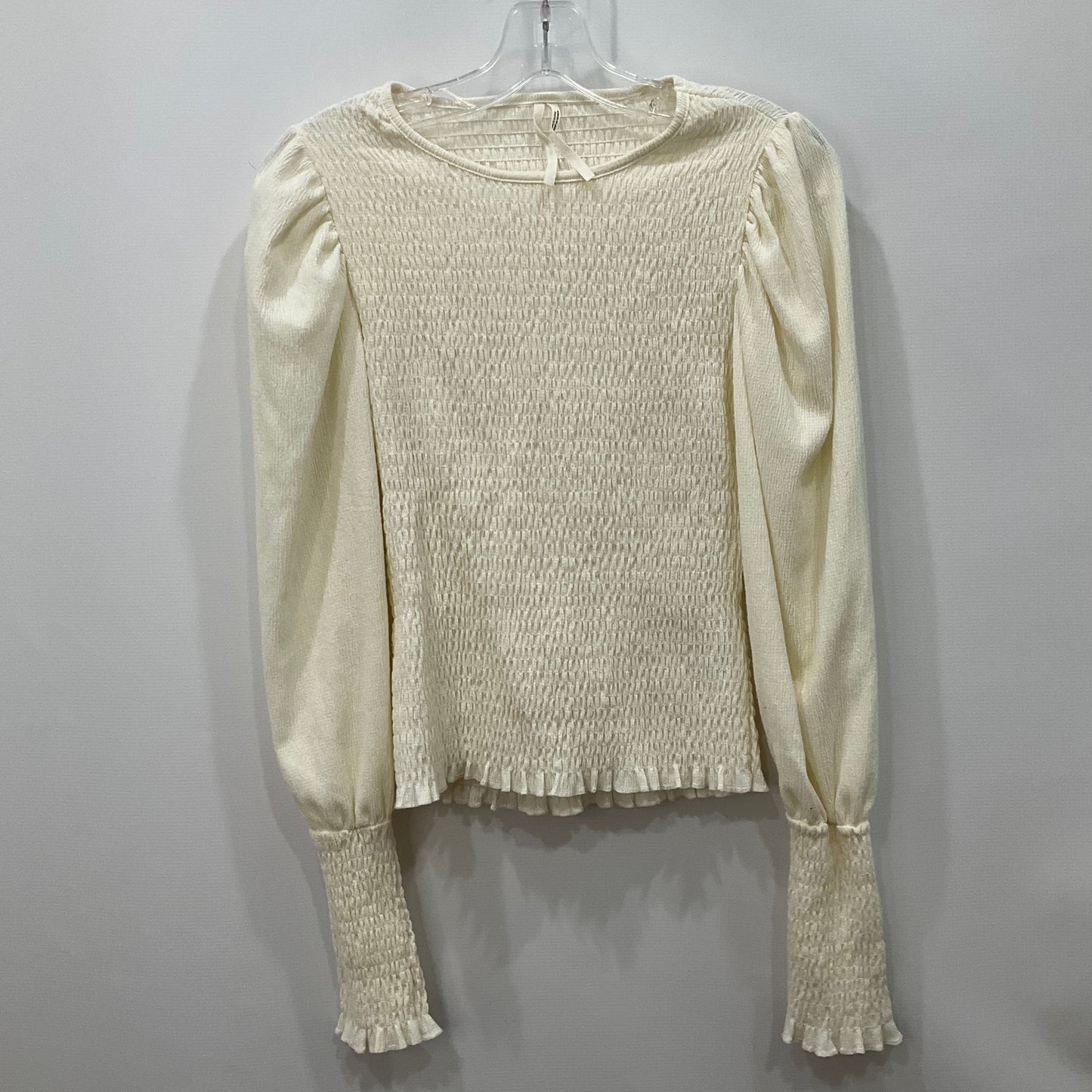 Top Long Sleeve By Anthropologie In Cream, Size: Xs