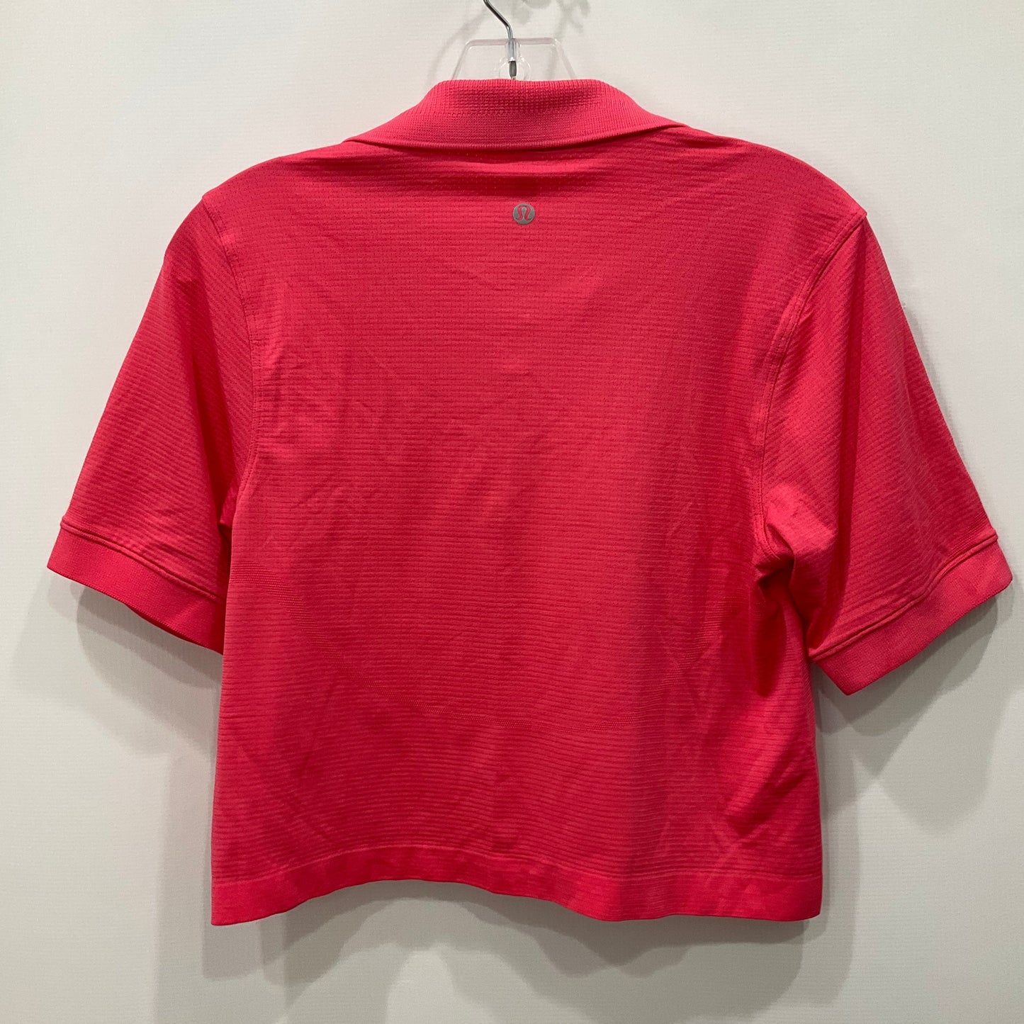 Athletic Top Short Sleeve By Lululemon In Pink, Size: 4