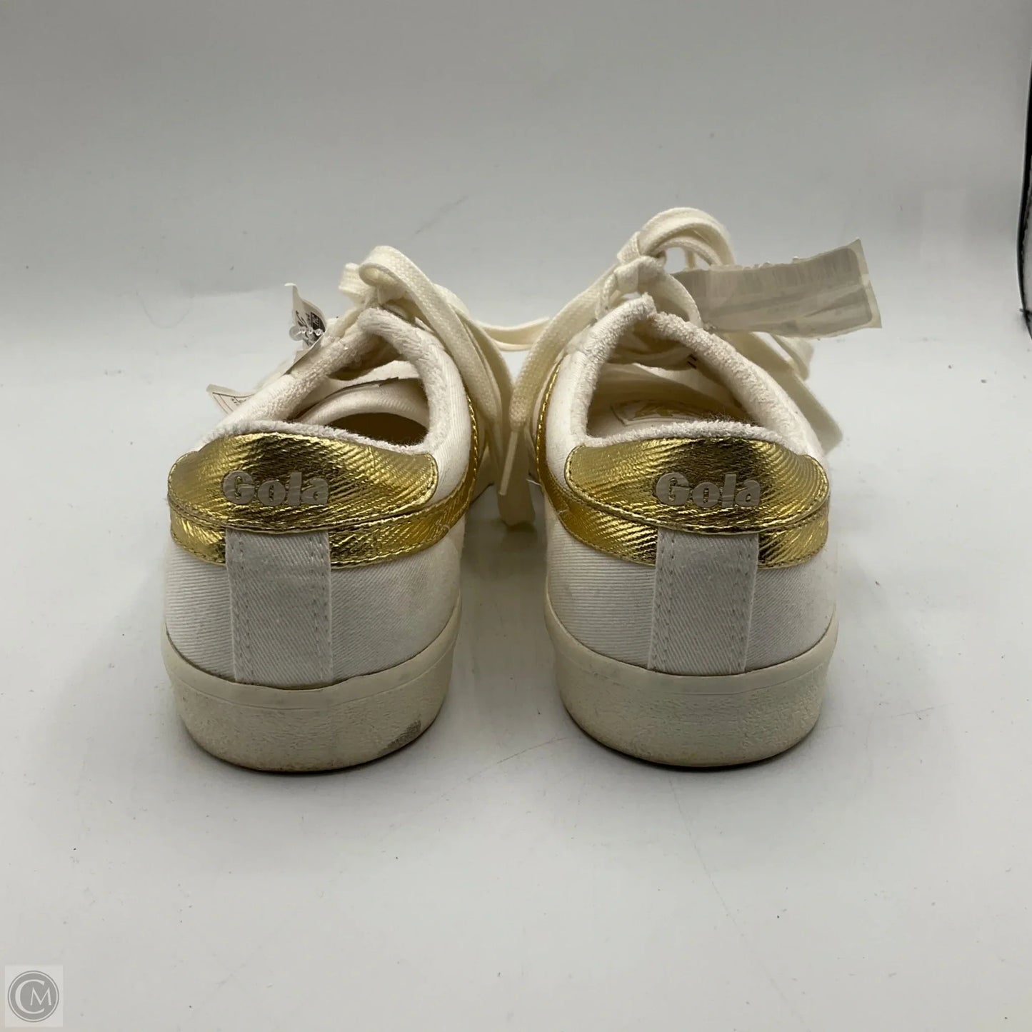 Shoes Sneakers By Gola In Gold & White, Size: 6