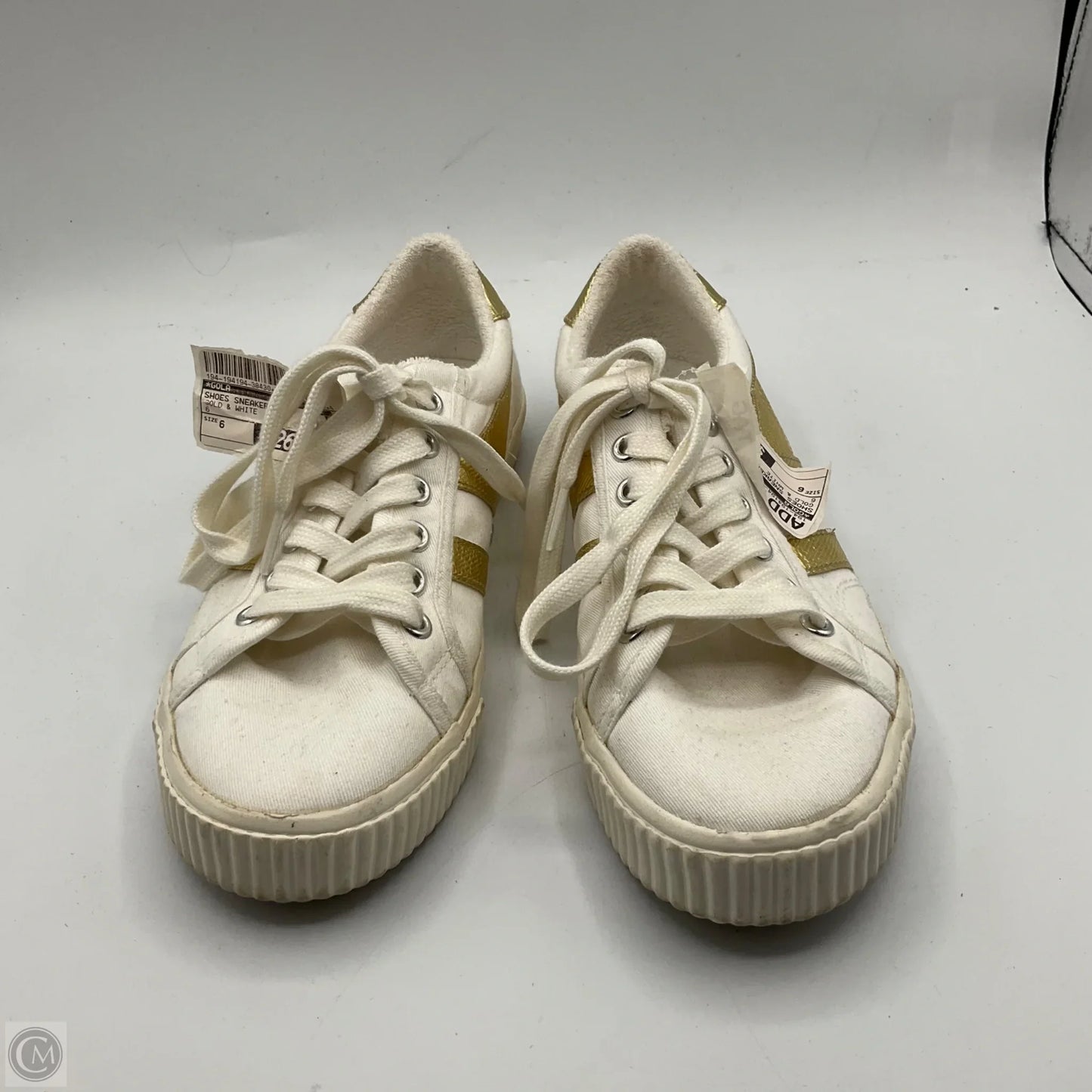 Shoes Sneakers By Gola In Gold & White, Size: 6