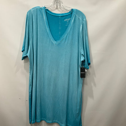 Blue Top Short Sleeve Basic Torrid, Size 4x