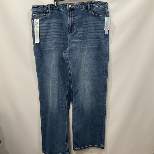 Blue Denim Jeans Straight Clothes Mentor, Size 24