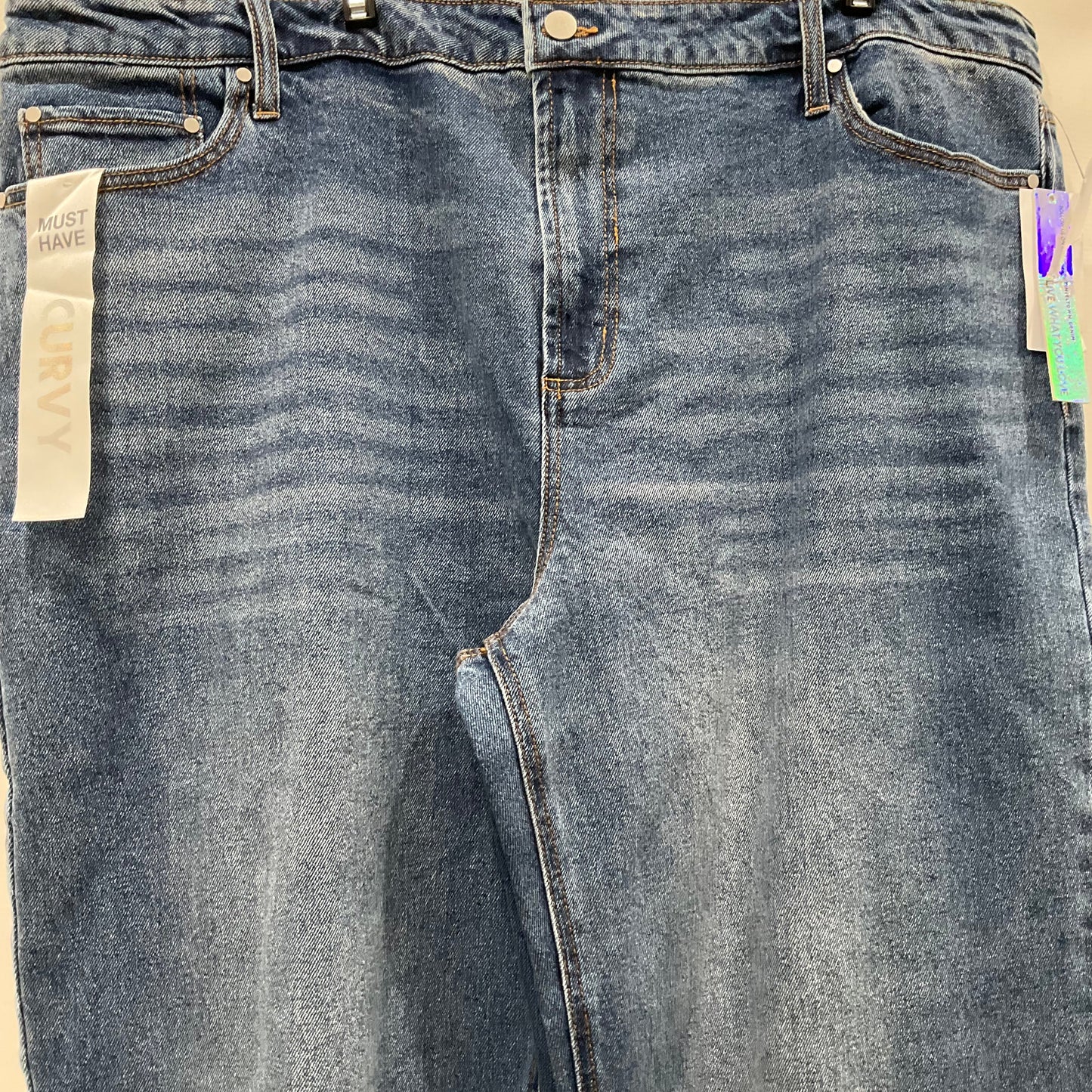 Blue Denim Jeans Straight Clothes Mentor, Size 24