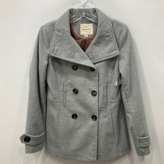 Coat Peacoat By Thread And Supply In Grey, Size: Xs