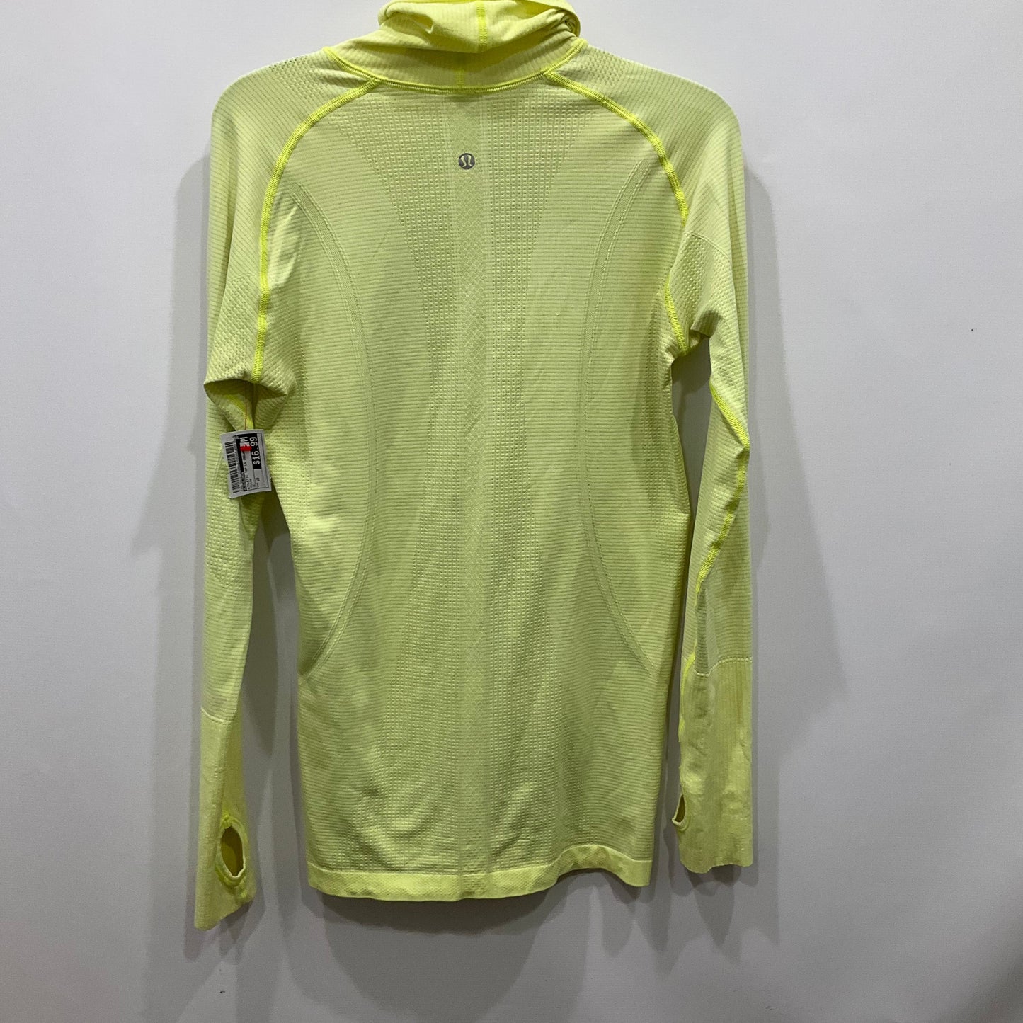 Athletic Top Long Sleeve Crewneck By Lululemon In Yellow, Size: 10