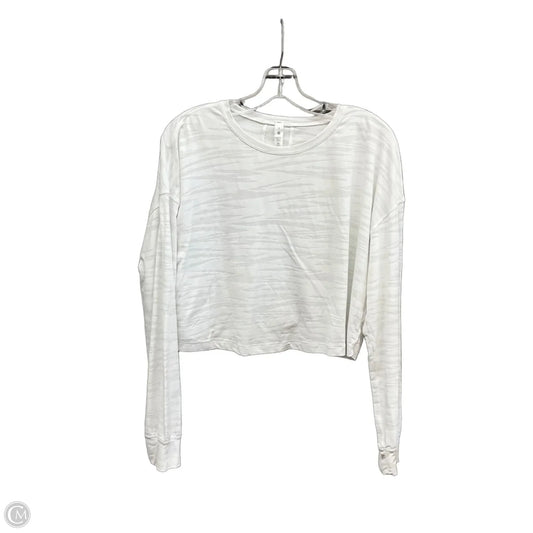 Athletic Top Long Sleeve Crewneck By Lululemon In White, Size: 8