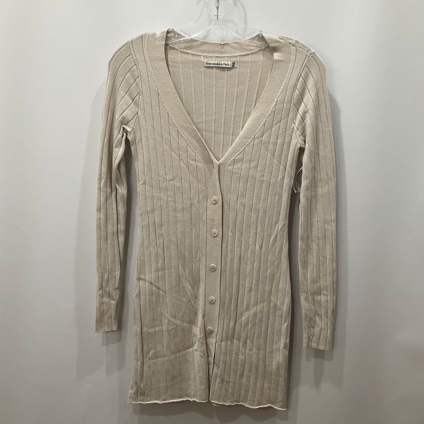 Cardigan By Abercrombie And Fitch In Tan, Size: Xs