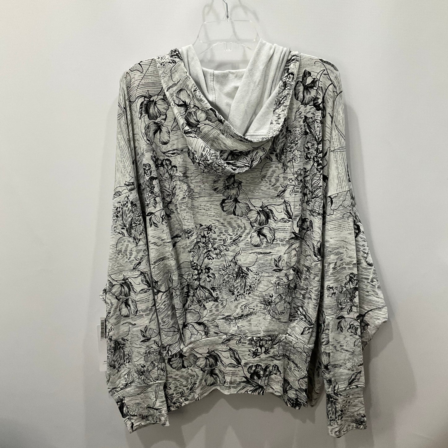 Sweatshirt Hoodie By Athleta In Black & White, Size: 3x